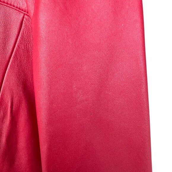 Alfani Y2K Red Lambskin Leather Zip Jacket – Size XL - Picture 11 of 12